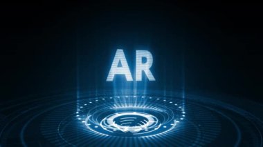 Artırılmış gerçeklik ikonu. İş, Teknoloji, İnternet ve ağ kavramı.