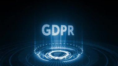 İş, Teknoloji, İnternet ve ağ konsepti. GDPR Genel Veri Koruma Düzenlemesi.