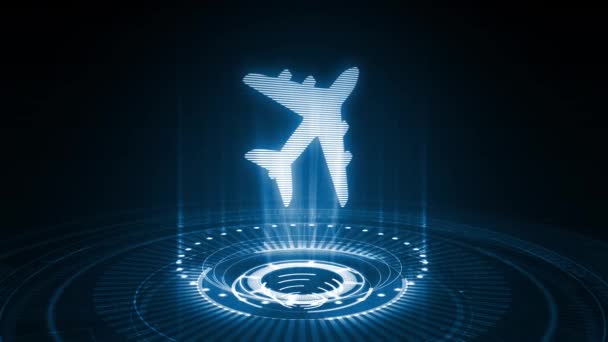 Бізнес Технології Інтернет Концепція Мережі Концепція Транспортування Пасажирів Літаками — стокове відео