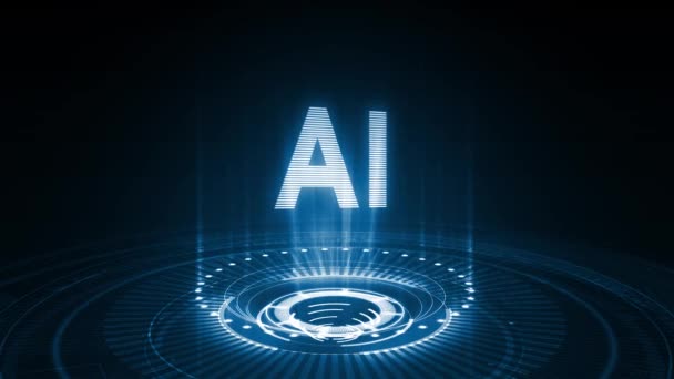 Learning Artificial Intelligence Concept Inglés Negocios Tecnología Moderna Internet Concepto — Vídeo de stock
