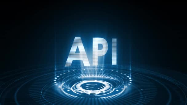 Api Application Programming Interface Verktyg För Programvaruutveckling Företag Modern Teknik — Stockvideo