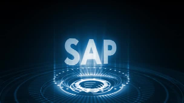 Sap System Software Automation Konzept Auf Virtuellem Bildschirm Rechenzentrum Business — Stockvideo