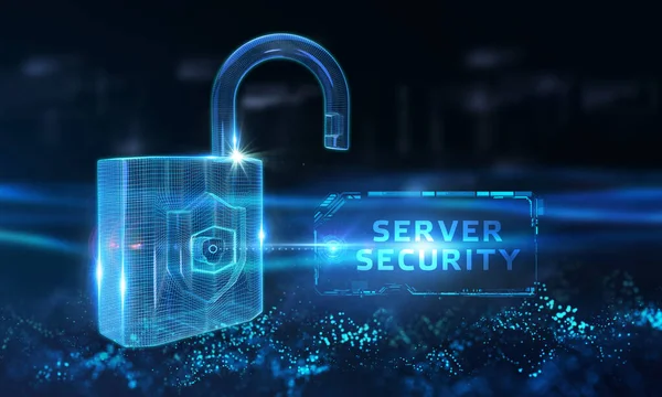 Cybersecurity Gegevensbescherming Business Technologie Privacy Concept Server Beveiliging — Stockfoto