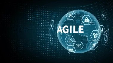 İş, Teknoloji, İnternet ve ağ konsepti. Agile Yazılım Geliştirme.