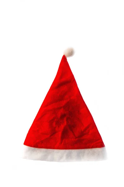 Czerwony kapelusz Boże Narodzenie WPR jako tło. Izolowanie — Zdjęcie stockowe