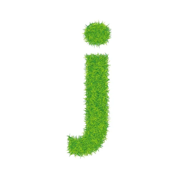 Зеленая Трава Буква Белом Фоне Использоваться Логотип Часть Текста — стоковый вектор