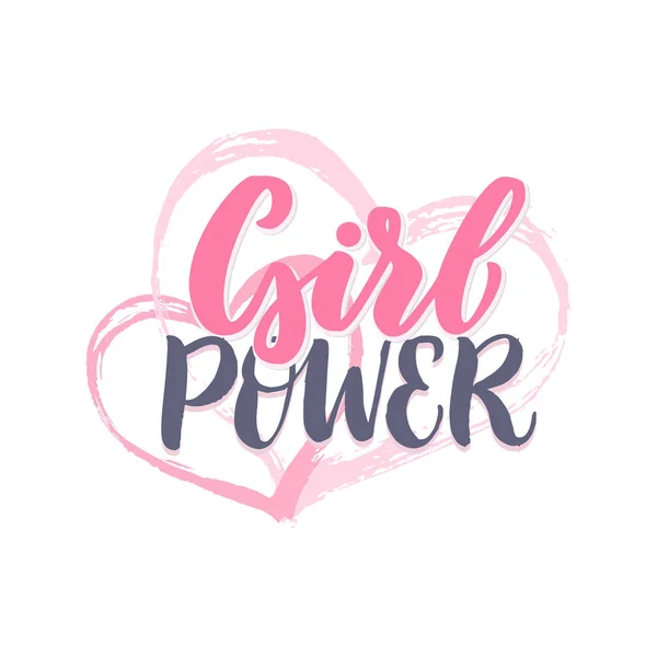 Girl Power Lettering Cita Motivacional Vector Eps — Archivo Imágenes Vectoriales