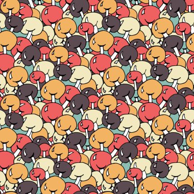 Doodle seamless modeli. Tekstil duvar kağıdı ambalaj kağıdı için kullanılabilir.