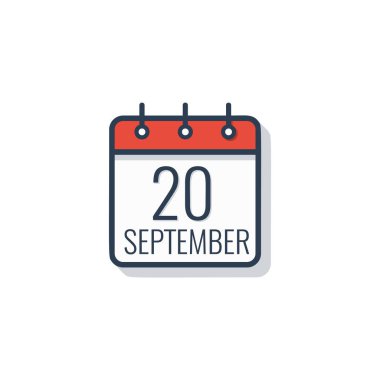 Beyaz arka plan üzerinde izole takvim gün simgesini.