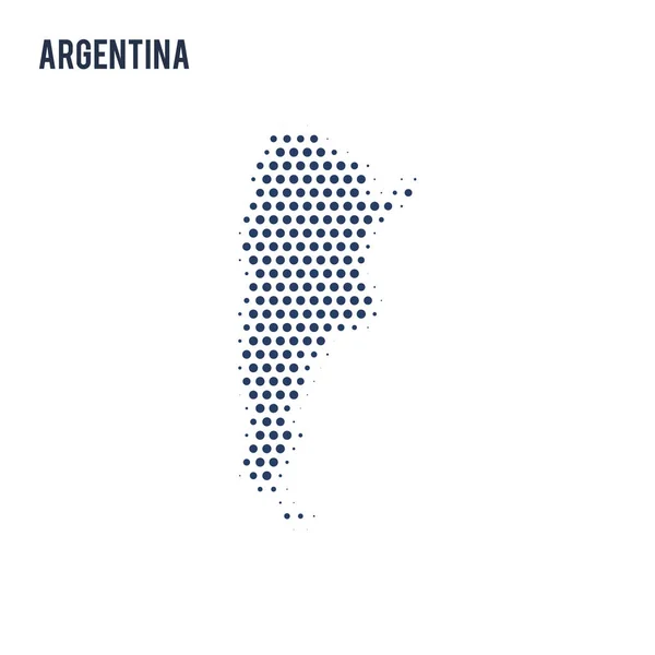 Точечная Карта Аргентины Изолирована Белом Фоне Векторная Иллюстрация — стоковый вектор