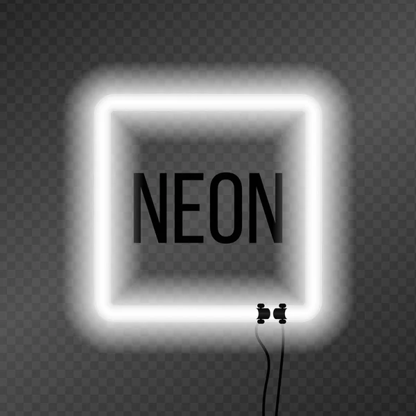 Square Neon Ram Öppenhet Bakgrund Bra För Text Placering — Stock vektor