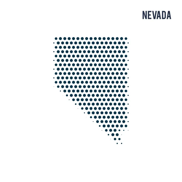 Mapa Nevada Punteado Aislado Sobre Fondo Blanco Mapa Abstracto Vectorial — Vector de stock