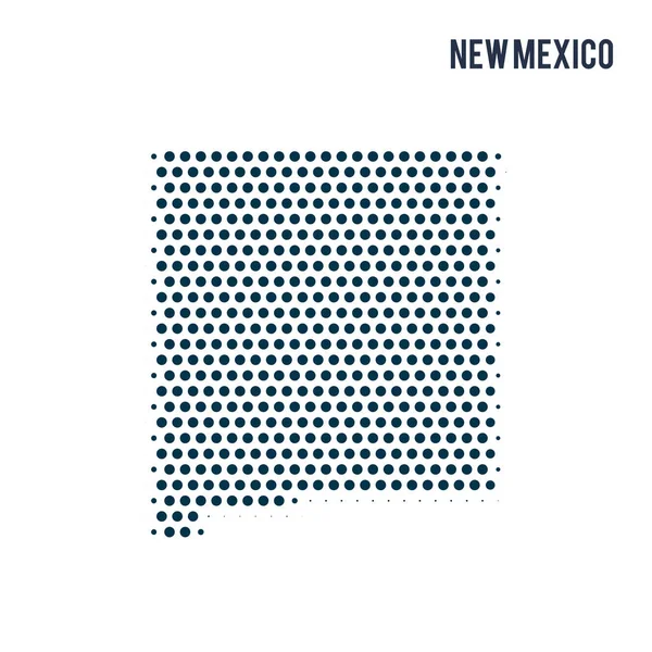 Пунктирною Нью Мексико Карта Ізольовані Білому Тлі Вектор Абстрактних Карту — стоковий вектор