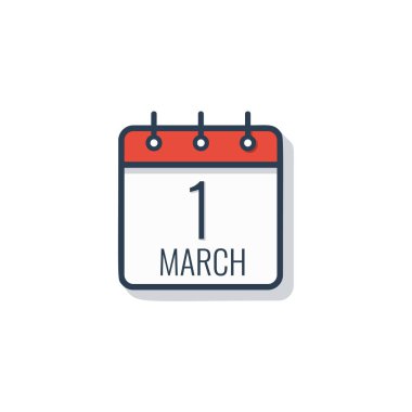 Beyaz arka plan üzerinde izole takvim gün simgesini.