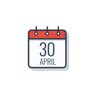 Beyaz arka plan üzerinde izole takvim gün simgesini.