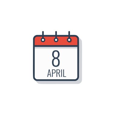 Beyaz arka plan üzerinde izole takvim gün simgesini.