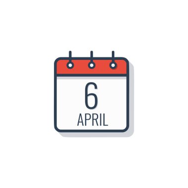 Beyaz arka plan üzerinde izole takvim gün simgesini.