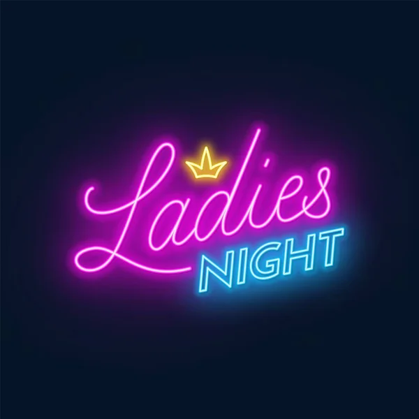Koyu arka planda bayanlar Night Neon yazı.