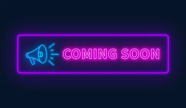 Yakında karanlık bir arka plan üzerinde megafon ile neon işareti.