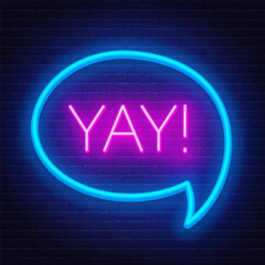 Koyu arka plan üzerinde çerçeve içinde Neon işareti yay.