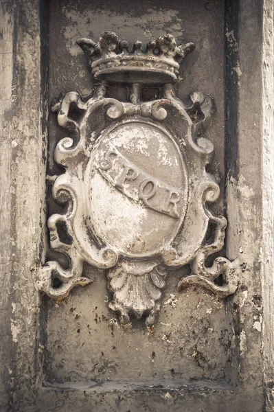 SPQR - Symbole romain. Rome Italie — Photo