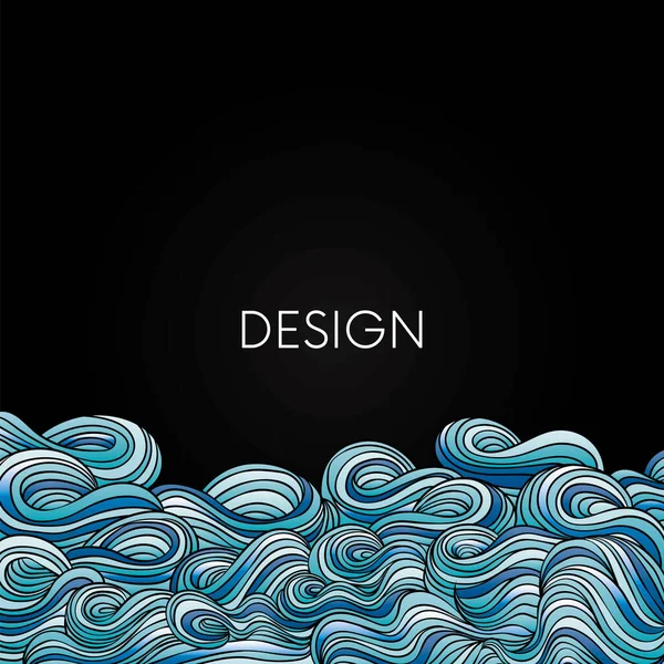 Design Forma Fluido Disegnato Mano Elemento Grafico Artistico Illustrazione Vettoriale — Vettoriale Stock