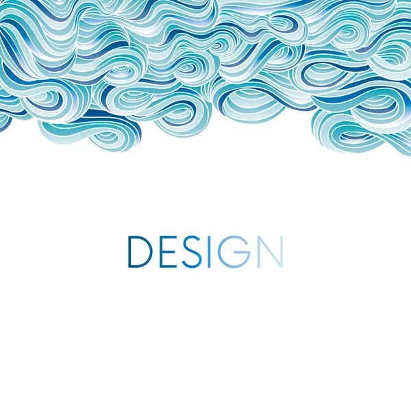 Design Forma Fluido Disegnato Mano Elemento Grafico Artistico Illustrazione Vettoriale — Vettoriale Stock