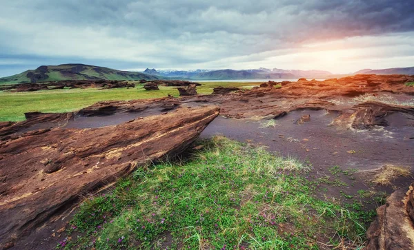 冰岛的火山岩 美容天地 — 图库照片