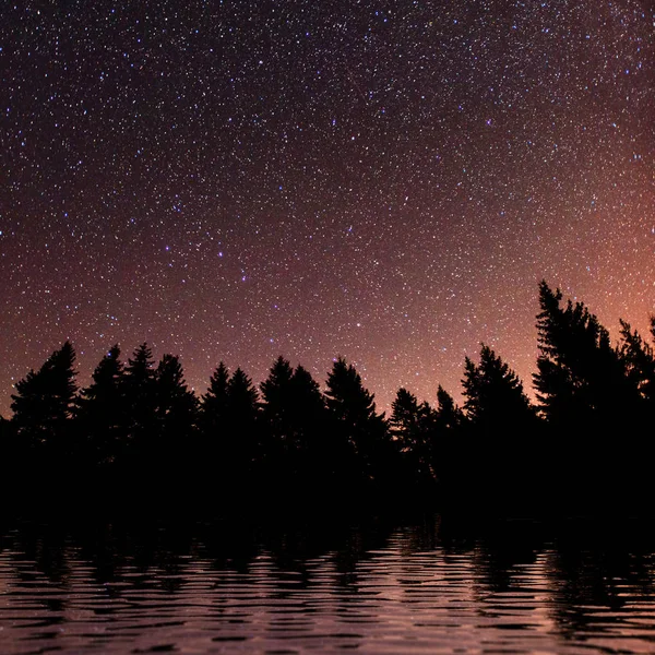 Cielo Estrellado Sobre Mar Cárpatos Ucrania Europa — Foto de Stock