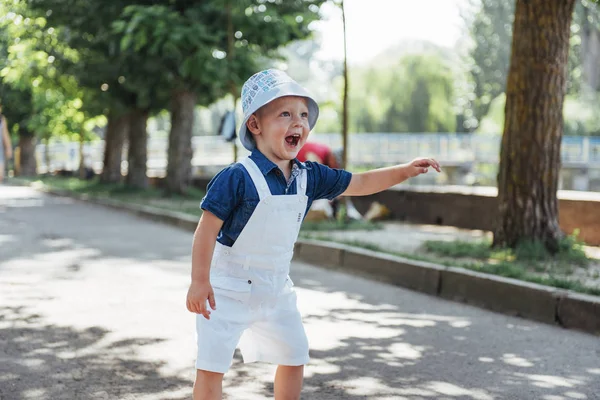 Cute Boy Posing Photo Outdoors Ukraine Europe — Stock Photo, Image