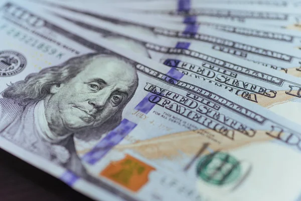 Amerikan Doları Bir Yüz Dolarlık Banknot 100 Dolarlık — Stok fotoğraf