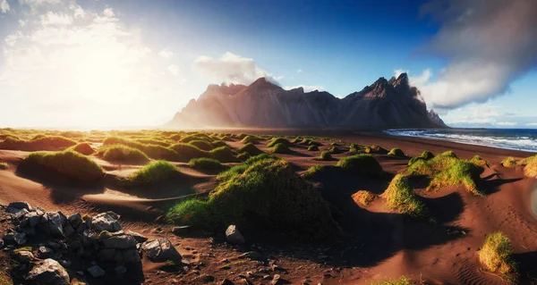 Magischer Sonnenuntergang Einem Sandstrand Schönheitswelt Truthahn — Stockfoto