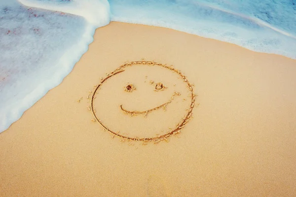Disegni Nella Sabbia Spiaggia — Foto Stock