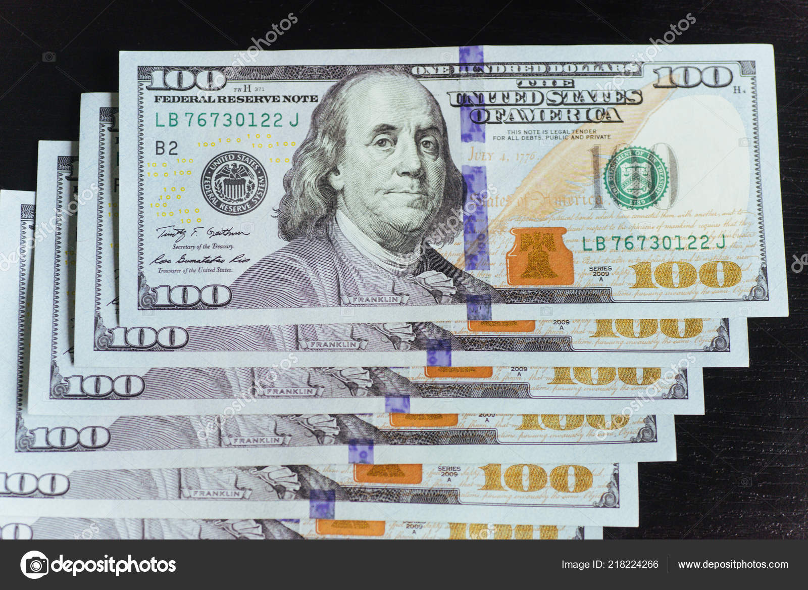 Hintergrund Sind 100 Dollar Scheine Amerikanische Dollar 100 Dollar Redaktionelles Stockfoto C Myronstandret 218224266