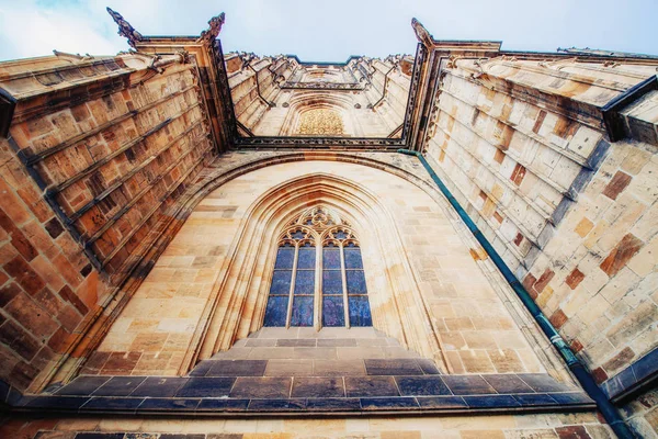 Vitus Kathedrale Auf Der Prager Burg Prag Unter Strahlend Blauem — Stockfoto