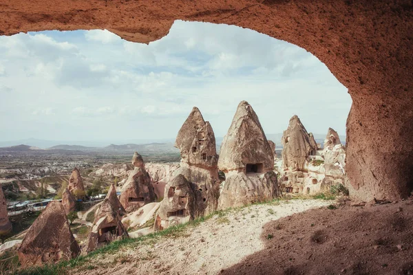 Revisar Formaciones Geológicas Únicas Capadocia Turquía Kappa — Foto de Stock