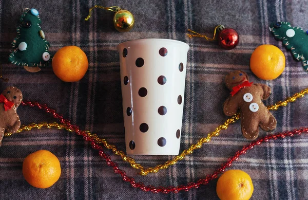 Neujahrs Heißgetränk Fröhlicher Heiligabend Milch Für Weihnachtsmann Vorabend Des Feiertags — Stockfoto