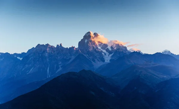 Niebla Gruesa Paso Montaña Goulet Georgia Svaneti Europa Montañas Del — Foto de Stock