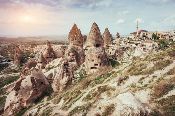 Kapadokya Kappa Benzersiz Jeolojik Oluşumlar Gözden Geçirin — Stok fotoğraf