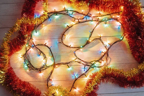 Vánoční Dekorace Lights Očekávání Svátku — Stock fotografie