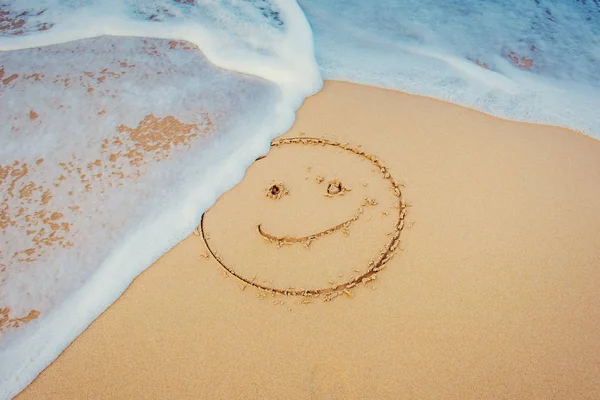 Disegni Nella Sabbia Spiaggia — Foto Stock