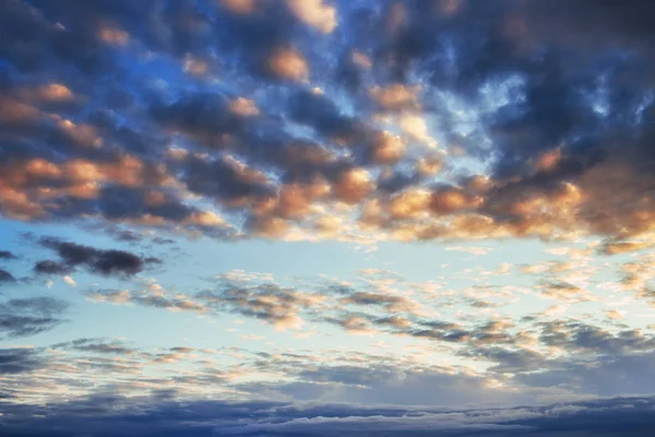 Fantastic Sunset Mountains Cumulus Clouds — Stock Photo, Image