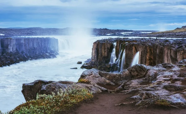 Φανταστική Θέα Του Καταρράκτη Selfoss Του Εθνικού Πάρκου Vatnajokull Ισλανδία — Φωτογραφία Αρχείου