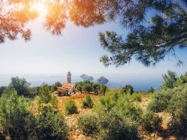 Lighthouse Gelidonya Peninsula Spring Beautiful Landscapes Outdoors Turkey Asia Landscape — Stock Photo, Image