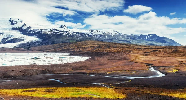 Gyönyörű Táj Hegyek Folyók Izland — Stock Fotó