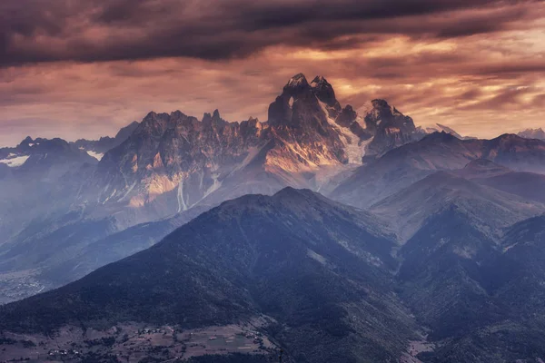 Niebla Gruesa Paso Montaña Goulet Georgia Svaneti Europa Montañas Del — Foto de Stock