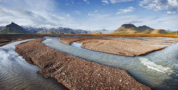 Bela Paisagem Montanhas Rios Islândia — Fotografia de Stock