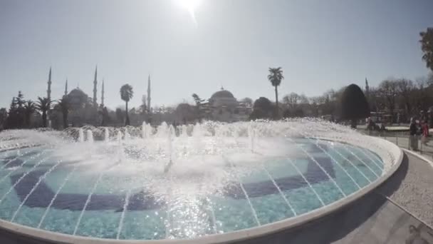 Mezquita Sultan Ahmed Mezquita azul iluminada, Estambul — Vídeos de Stock