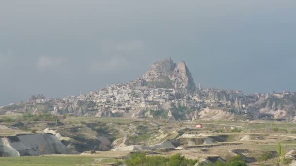 Cappadocia, with its valleys, gorges, hills, located between the volcanic mountains in Goreme National Park — Stock Video