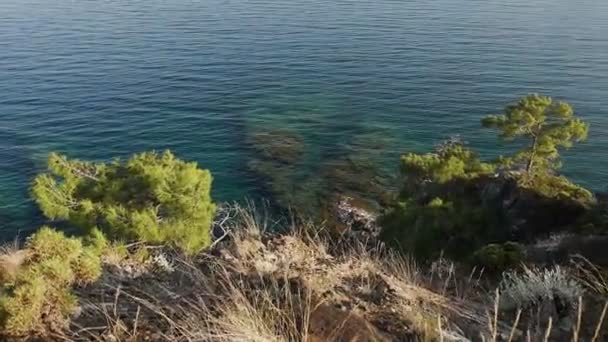 Malerische mediterrane Meereslandschaft in der Türkei — Stockvideo